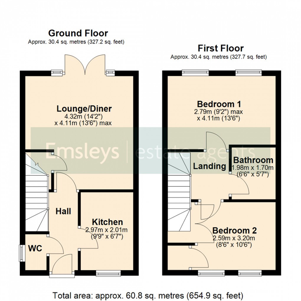 Floorplan for Park Road, Oulton, Leeds