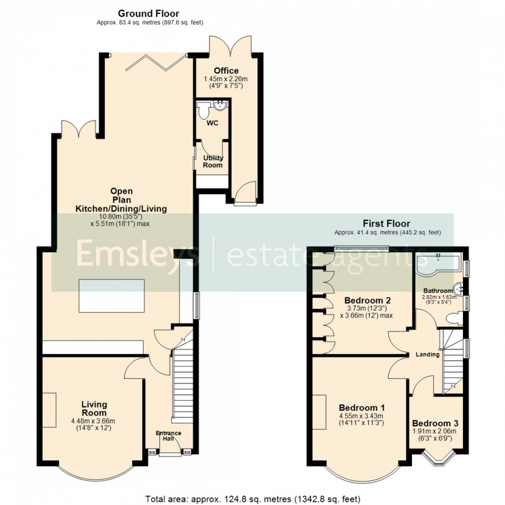 Floorplan for Hollyshaw Lane, Whitkirk, Leeds
