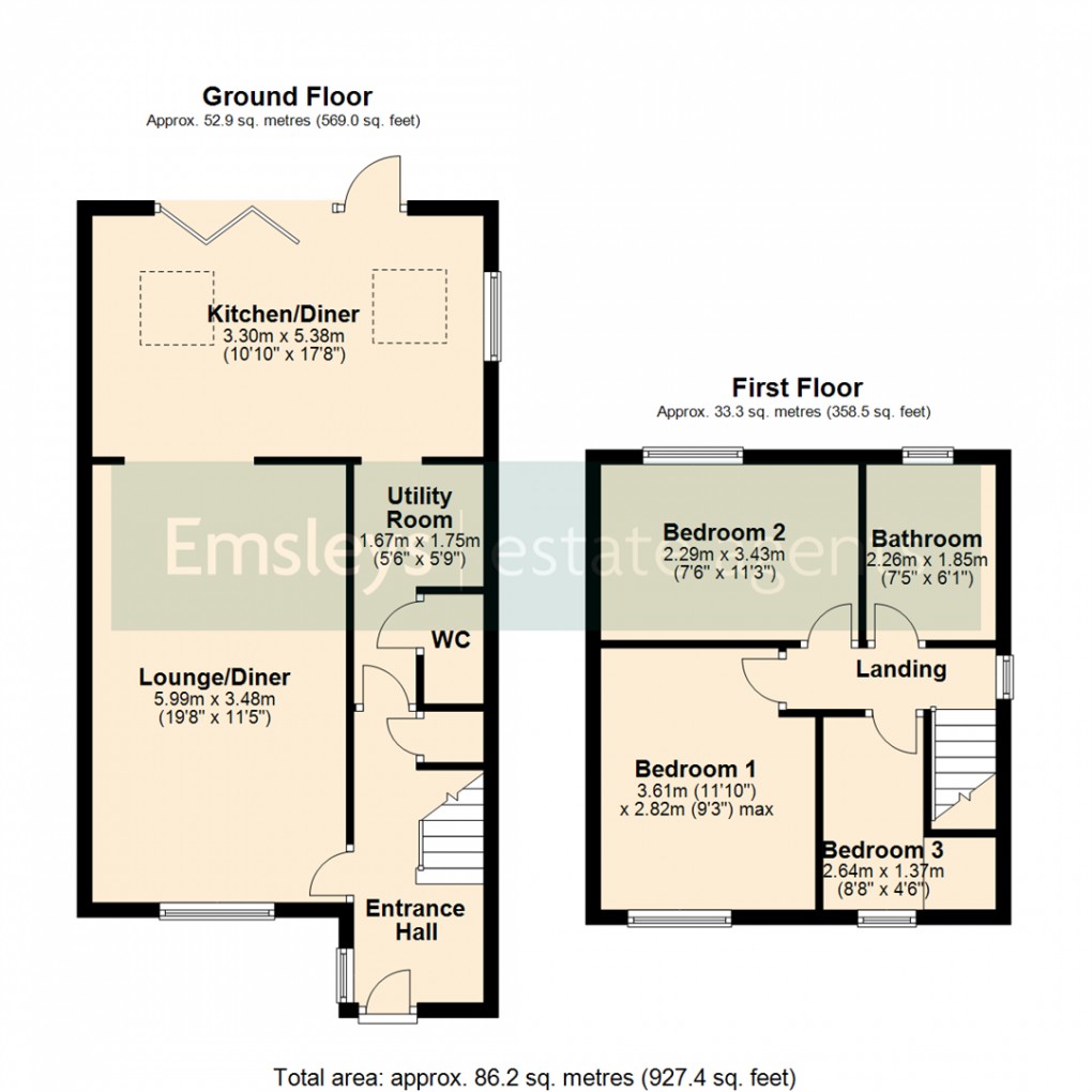 Floorplan for Pasture Court, Sherburn In Elmet, Leeds