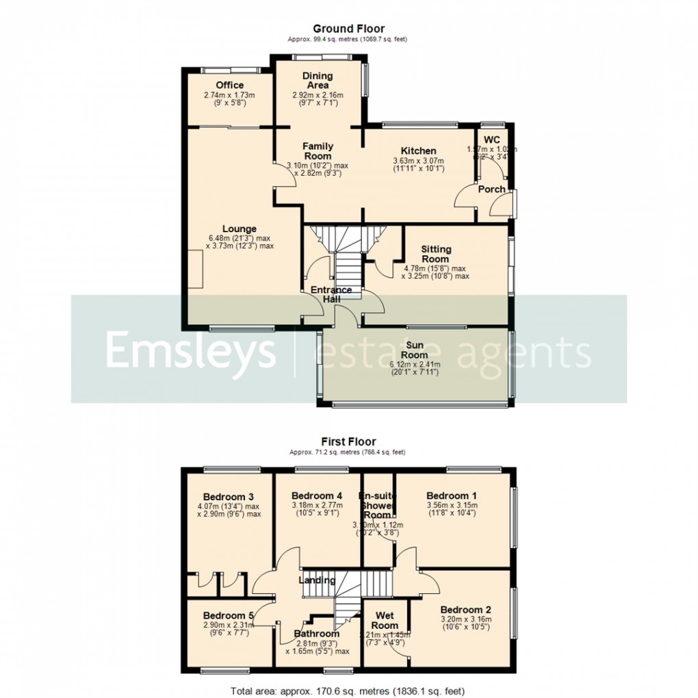 Floorplan for Pondfields Drive, Kippax, Leeds