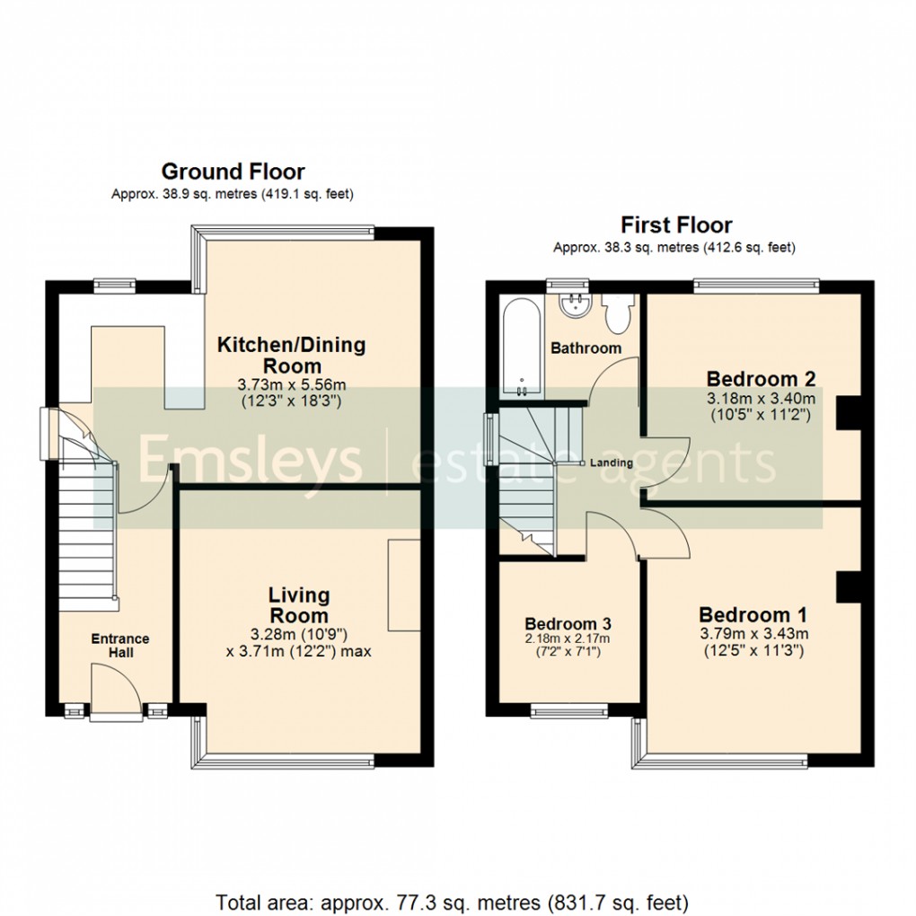Floorplan for Ring Road, Crossgates, Leeds
