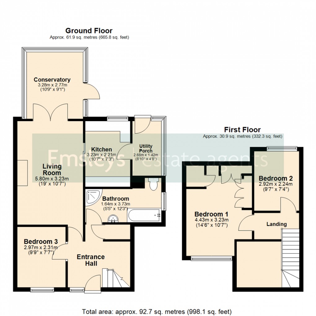 Floorplan for Morwick Grove, Scholes, Leeds