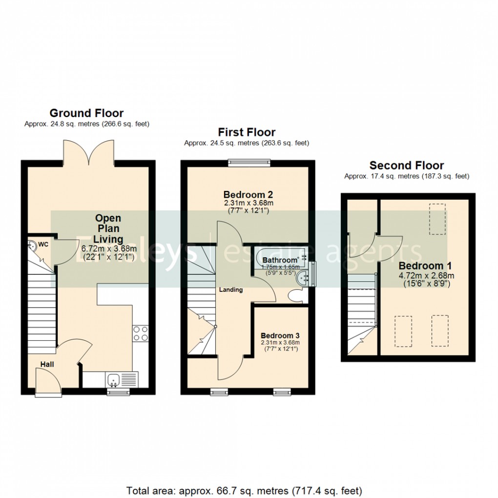 Floorplan for Woodlands Way, Whinmoor, Leeds