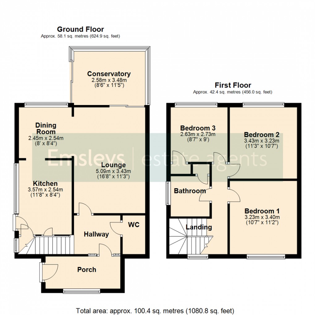 Floorplan for Fernlea, Rothwell, Leeds