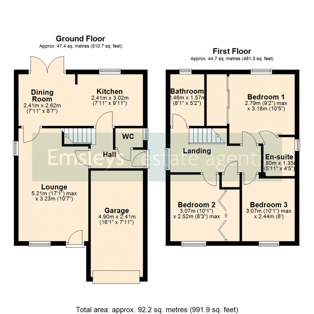 Floorplan for Pasture Avenue, Sherburn In Elmet, Leeds