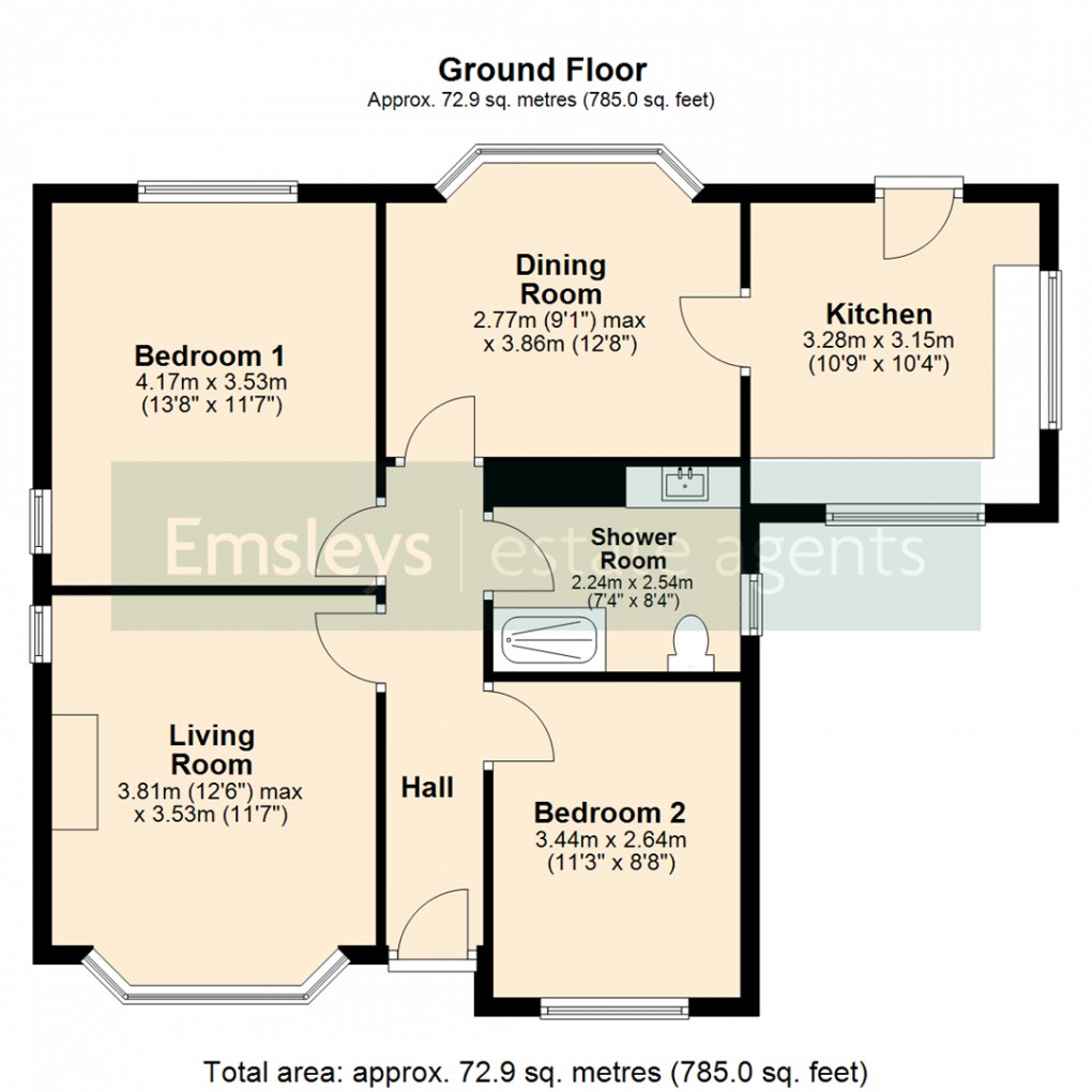 Floorplan for Greenway Close, Leeds