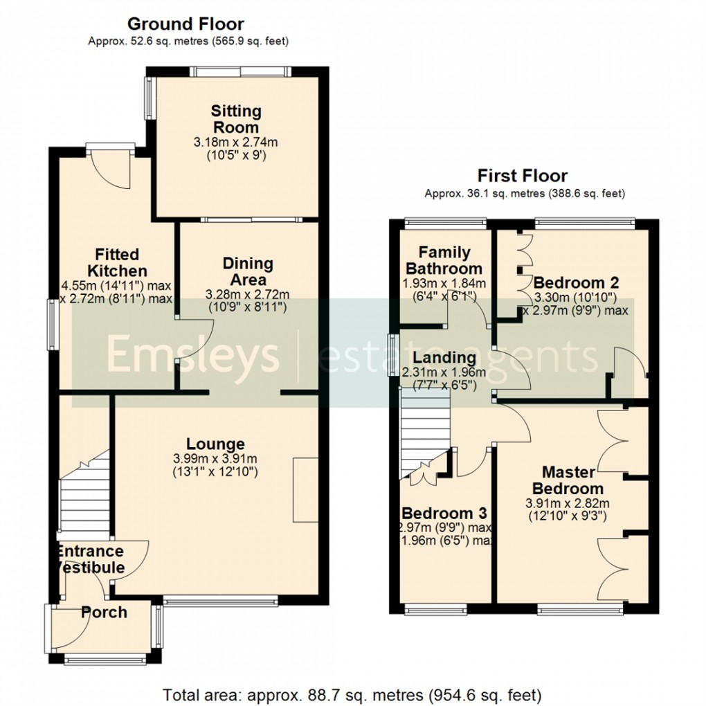 Floorplan for Hollybank, Garforth, Leeds