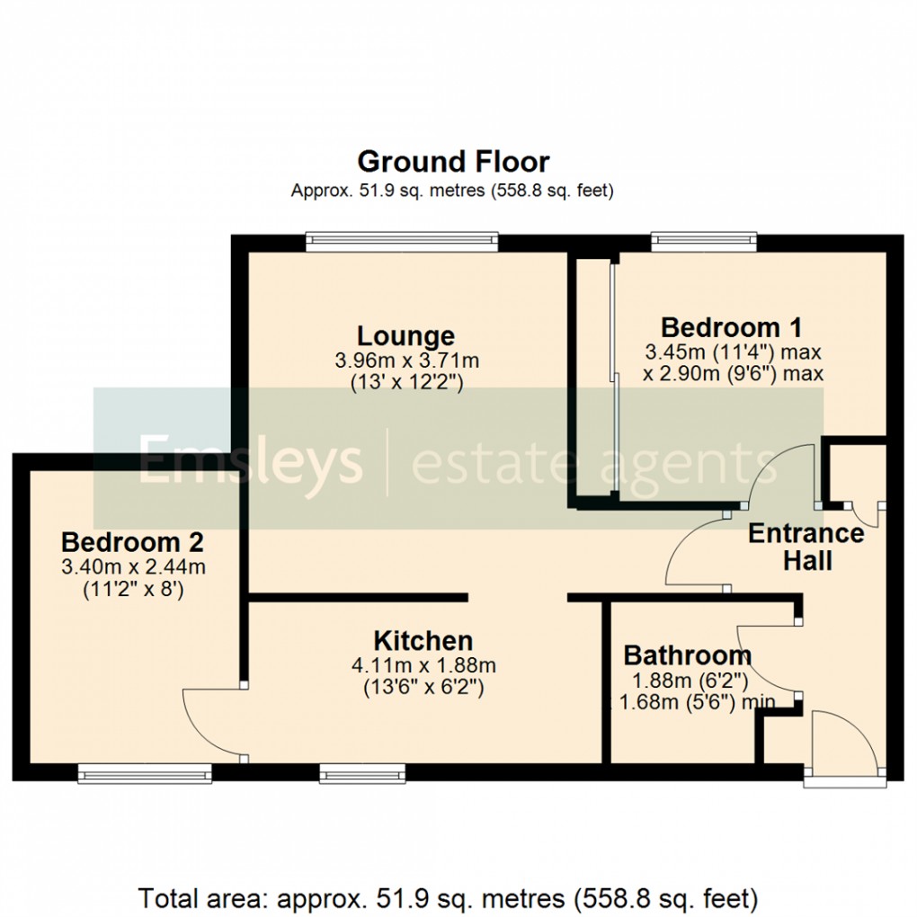 Floorplan for Barley Hill Lane, Garforth, Leeds