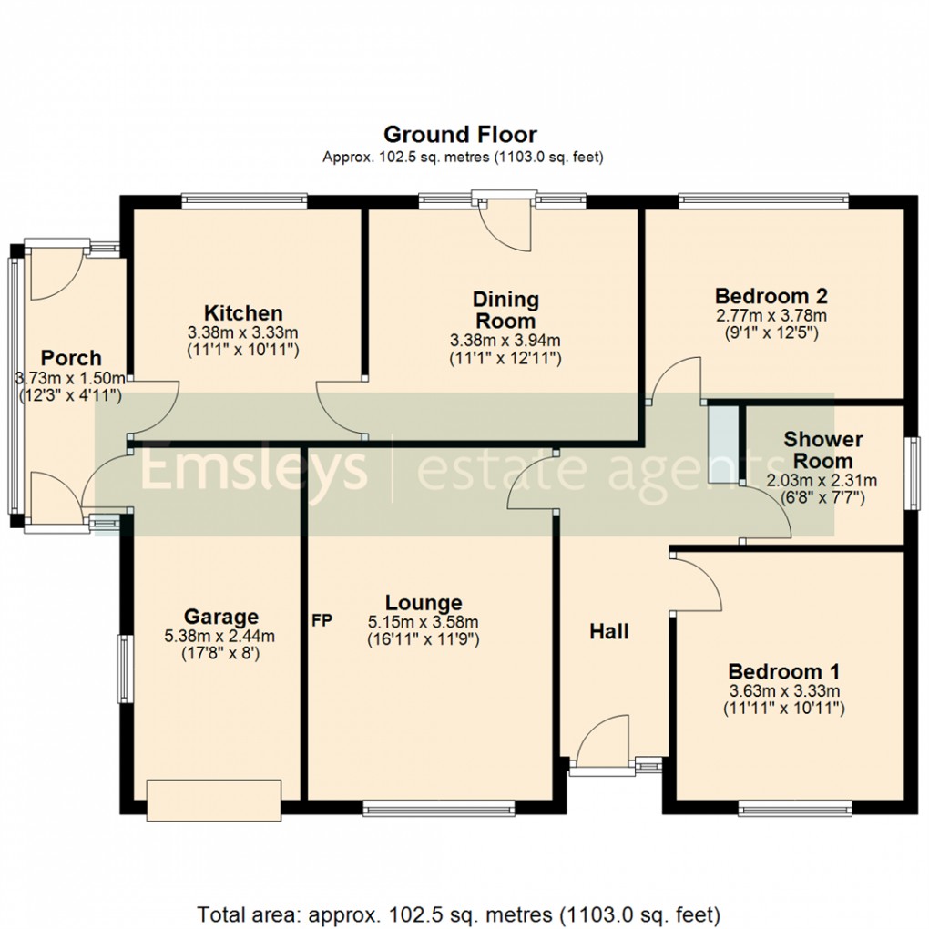 Floorplan for Westfield Lane, South Milford, Leeds