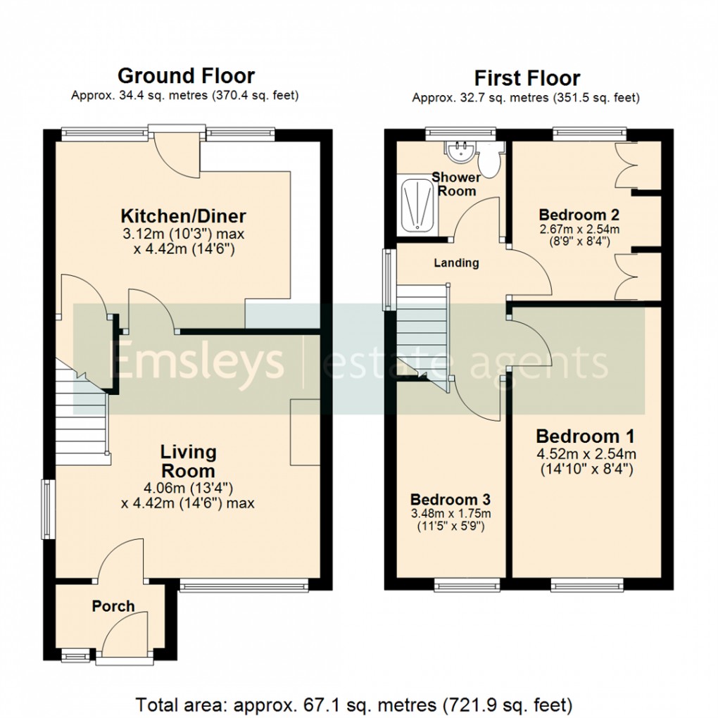 Floorplan for Arthursdale Drive, Scholes, Leeds