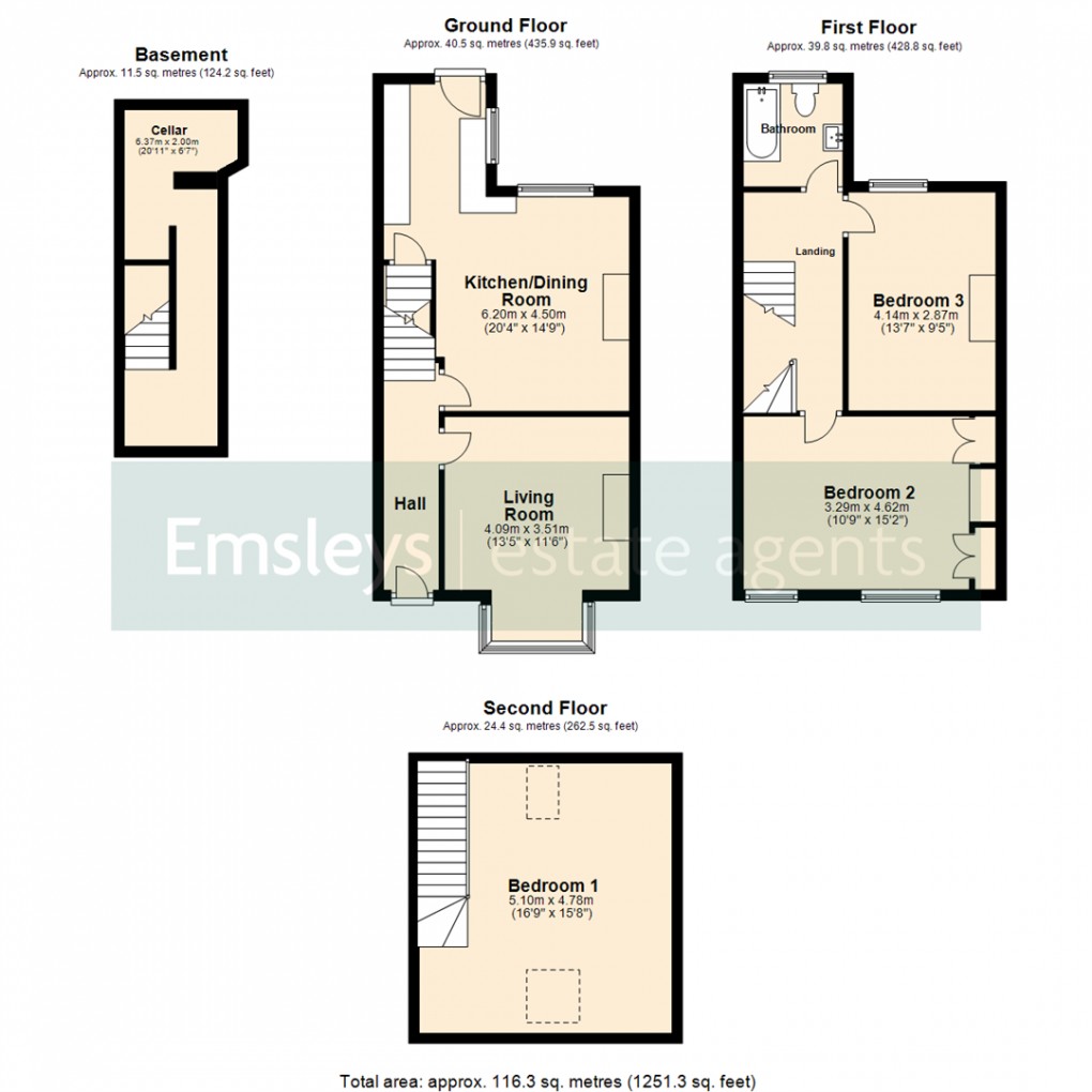 Floorplan for Marshall Terrace, Crossgates, Leeds