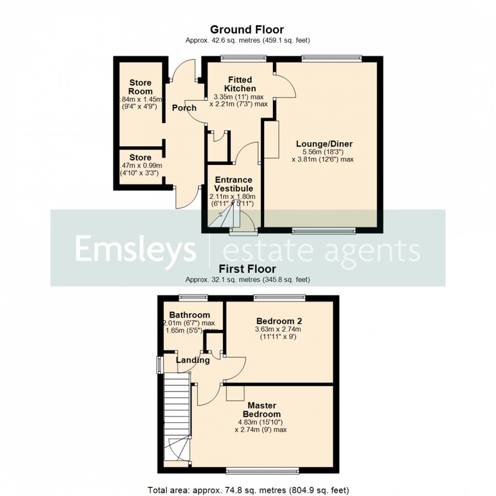 Floorplan for St. Aidans Road, Great Preston, Leeds