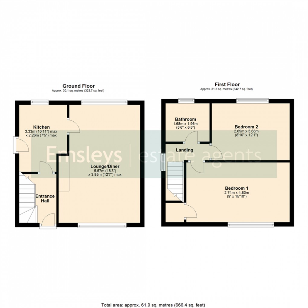 Floorplan for Eversley Mount, Sherburn In Elmet, Leeds