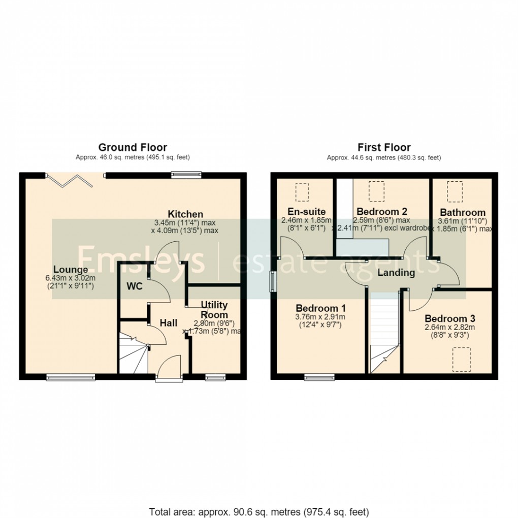 Floorplan for Pottery Place, Woodlesford, Leeds