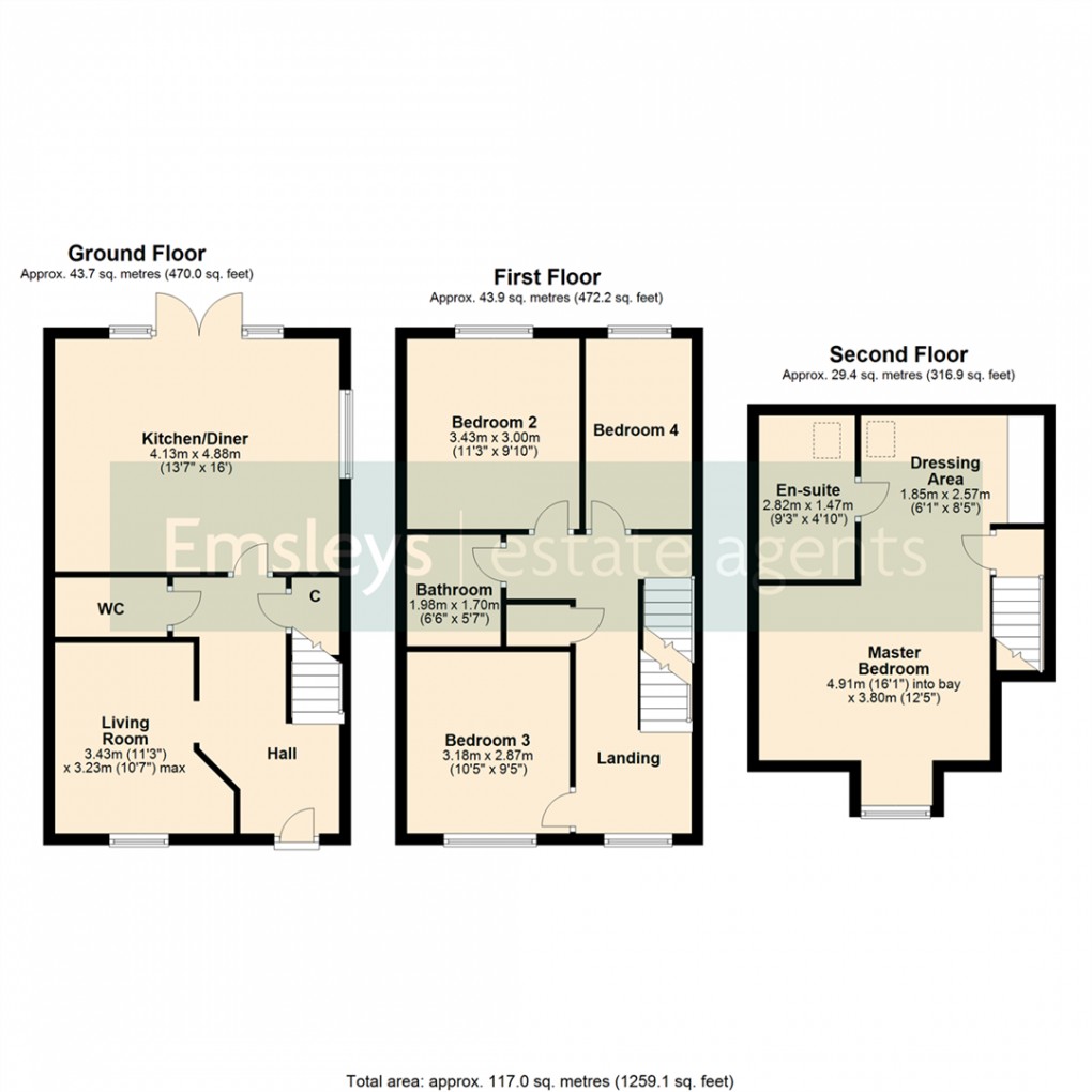 Floorplan for Royal Birkdale Way, Rothwell, Leeds