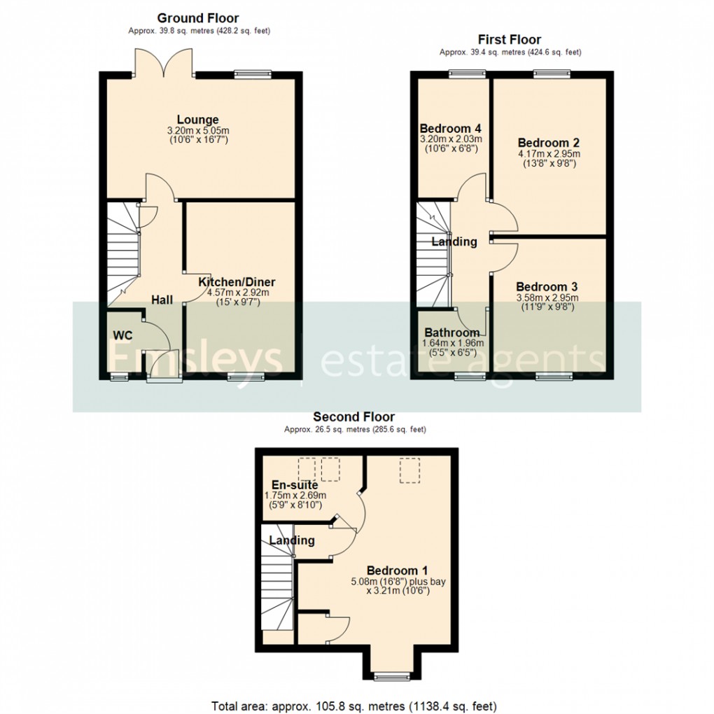 Floorplan for Heather Drive, Sherburn In Elmet, Leeds