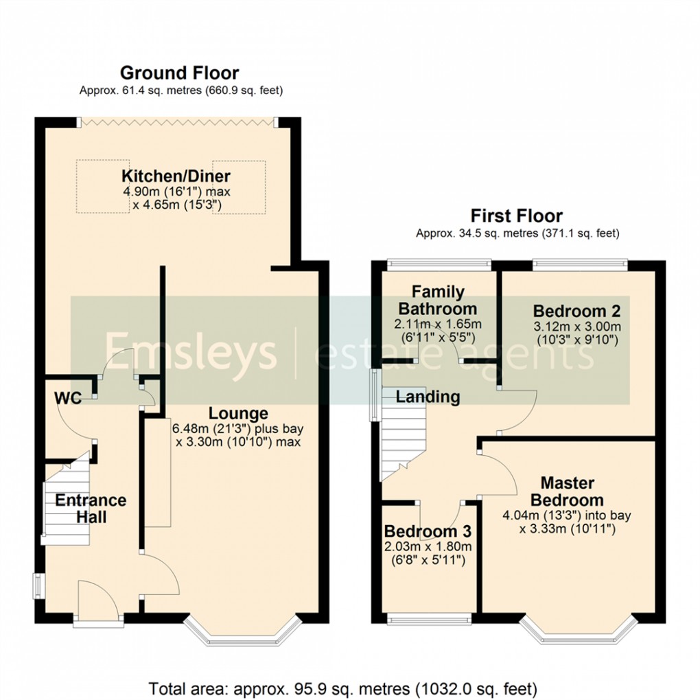 Floorplan for Woodland Drive, Swillington, Leeds