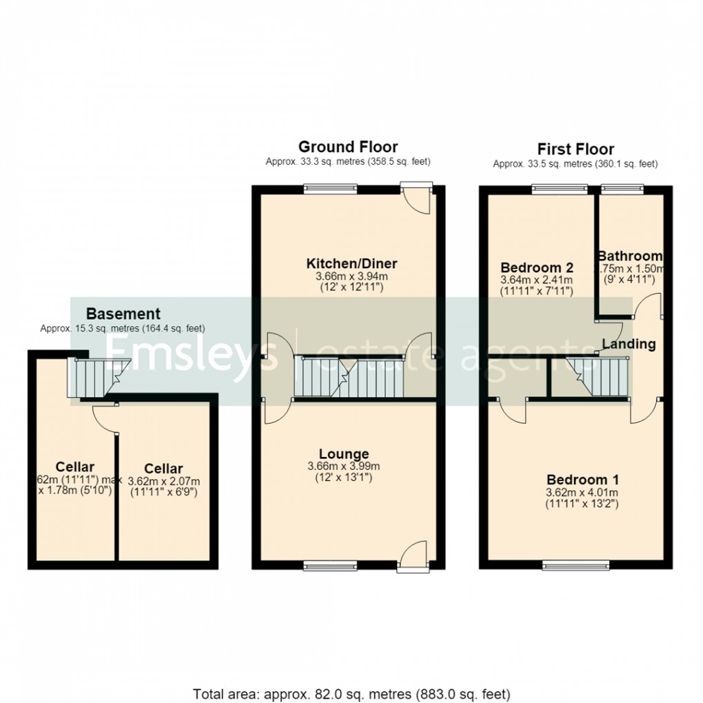 Floorplan for Woodland Crescent, Rothwell, Leeds