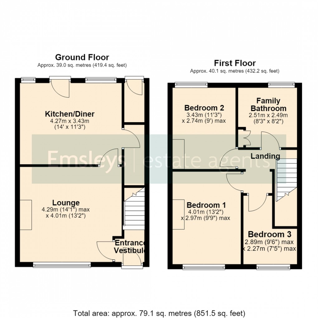 Floorplan for Leeds Road, Allerton Bywater, Castleford