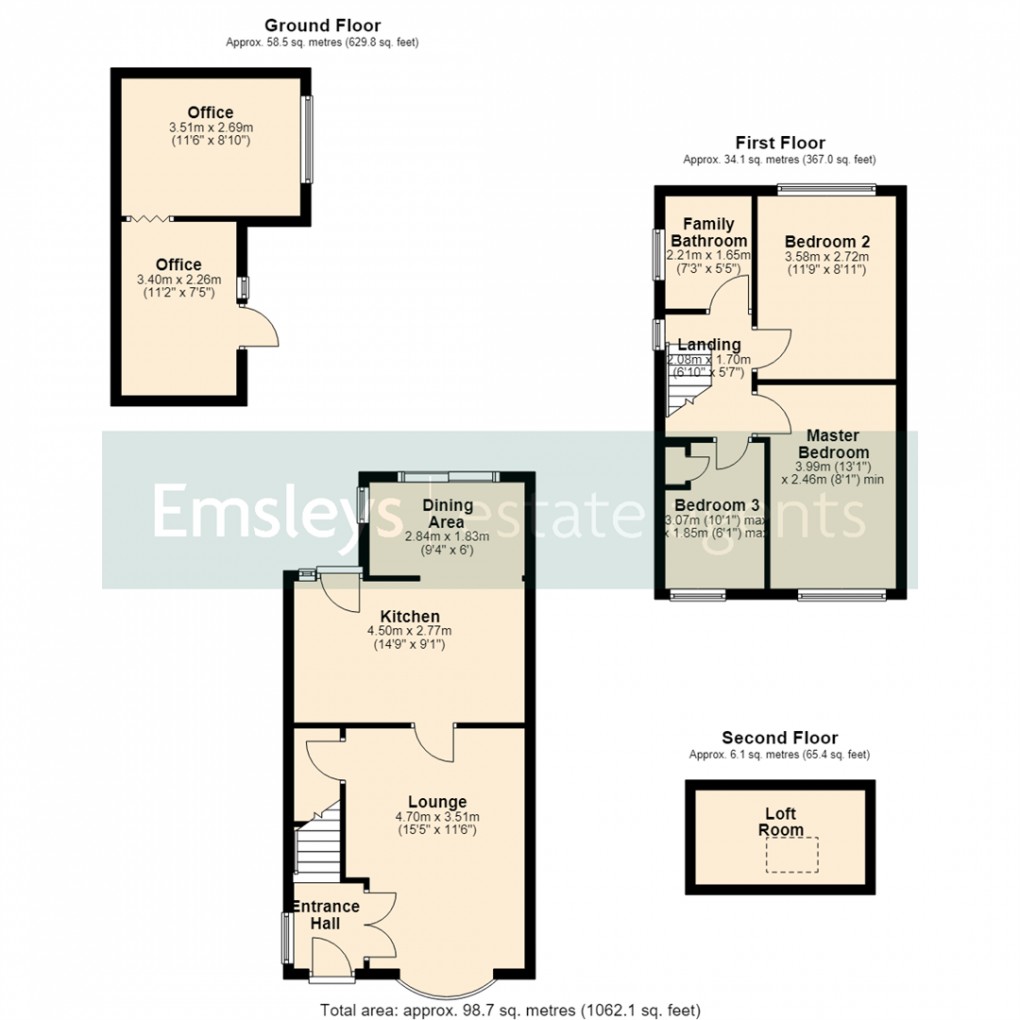 Floorplan for Moorgate Avenue, Kippax, Leeds