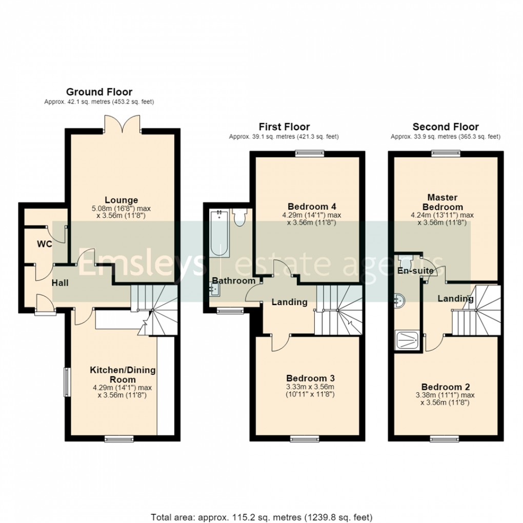 Floorplan for Fairfield Link, Sherburn In Elmet, Leeds, LS25 6LT