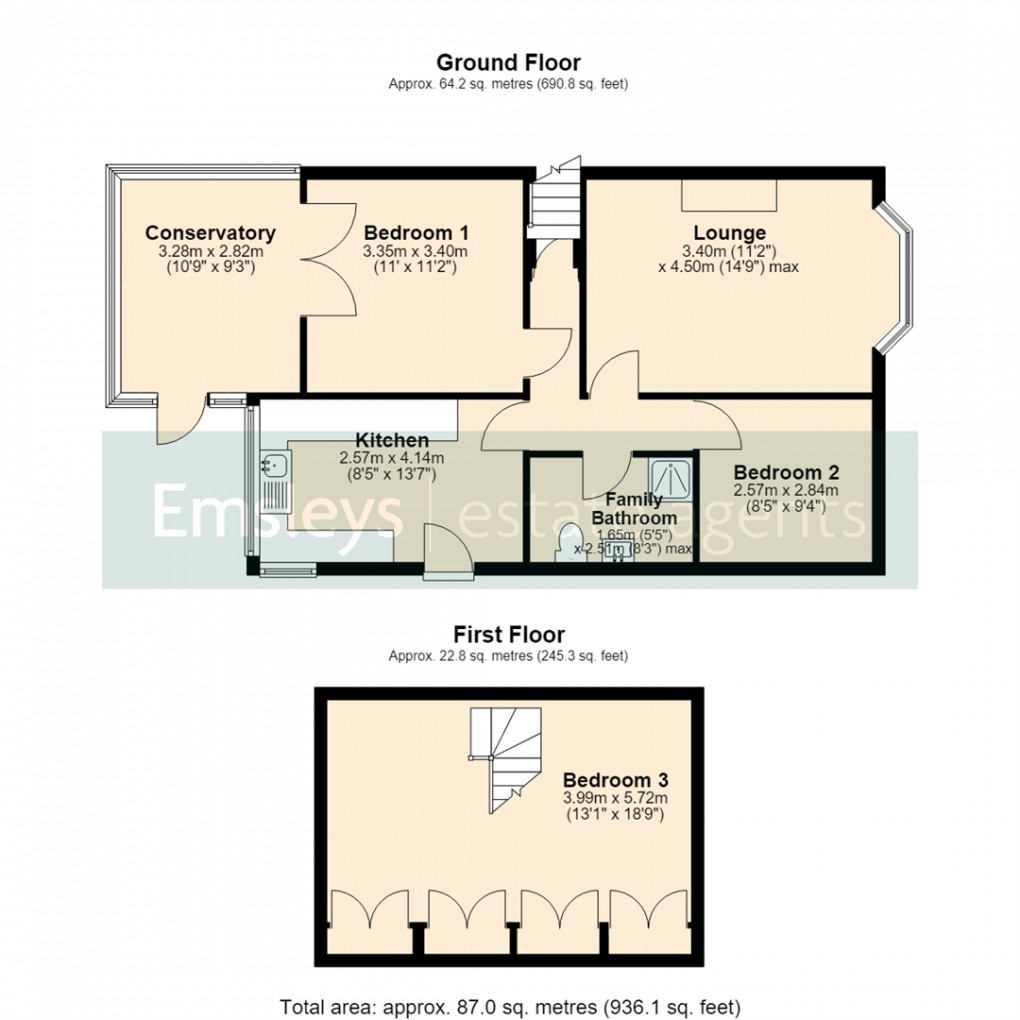 Floorplan for Lulworth Avenue, Leeds