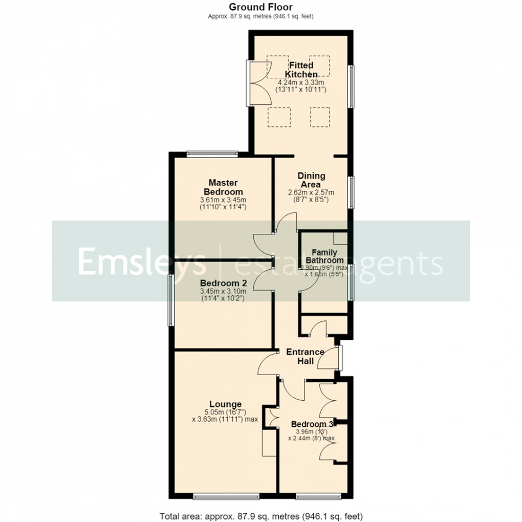 Floorplan for Templegate Road, Leeds