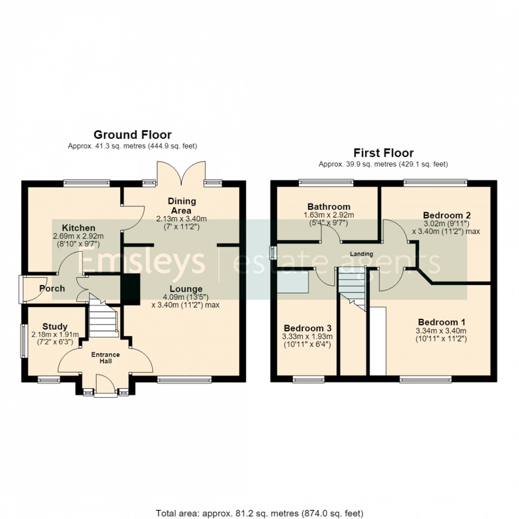 Floorplan for High Ridge Park, Rothwell, Leeds