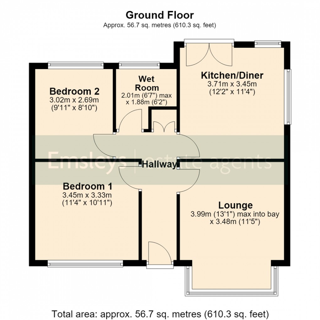 Floorplan for Woodland Avenue, Swillington, Leeds