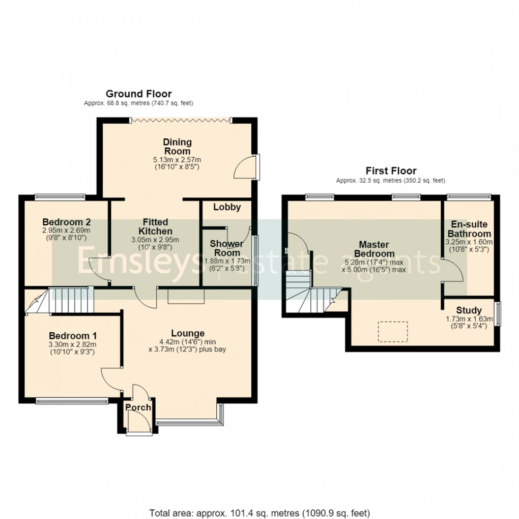 Floorplan for Portage Crescent, Halton Leeds