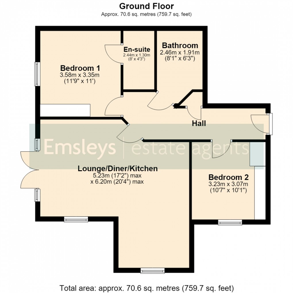 Floorplan for Lakeside Approach, Barkston Ash, Tadcaster