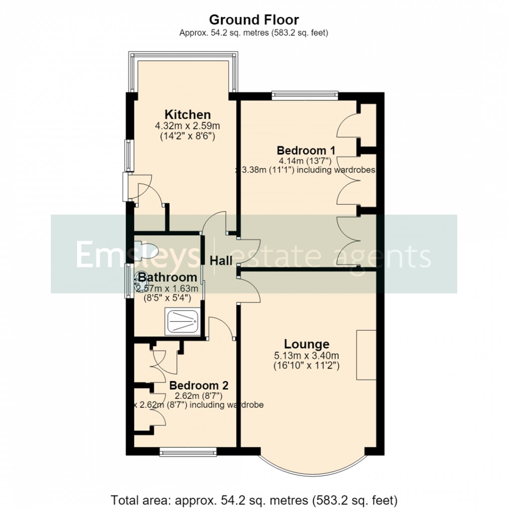 Floorplan for Kennerleigh Grove, Leeds