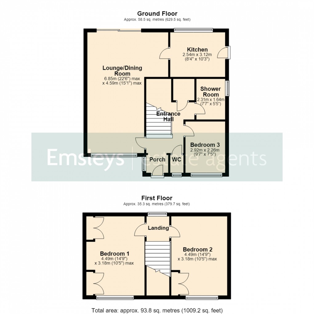 Floorplan for Ashbourne Crescent, Garforth, Leeds