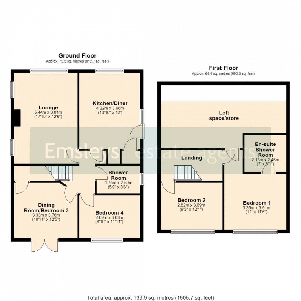 Floorplan for Wolsey Gardens, Sherburn In Elmet, Leeds