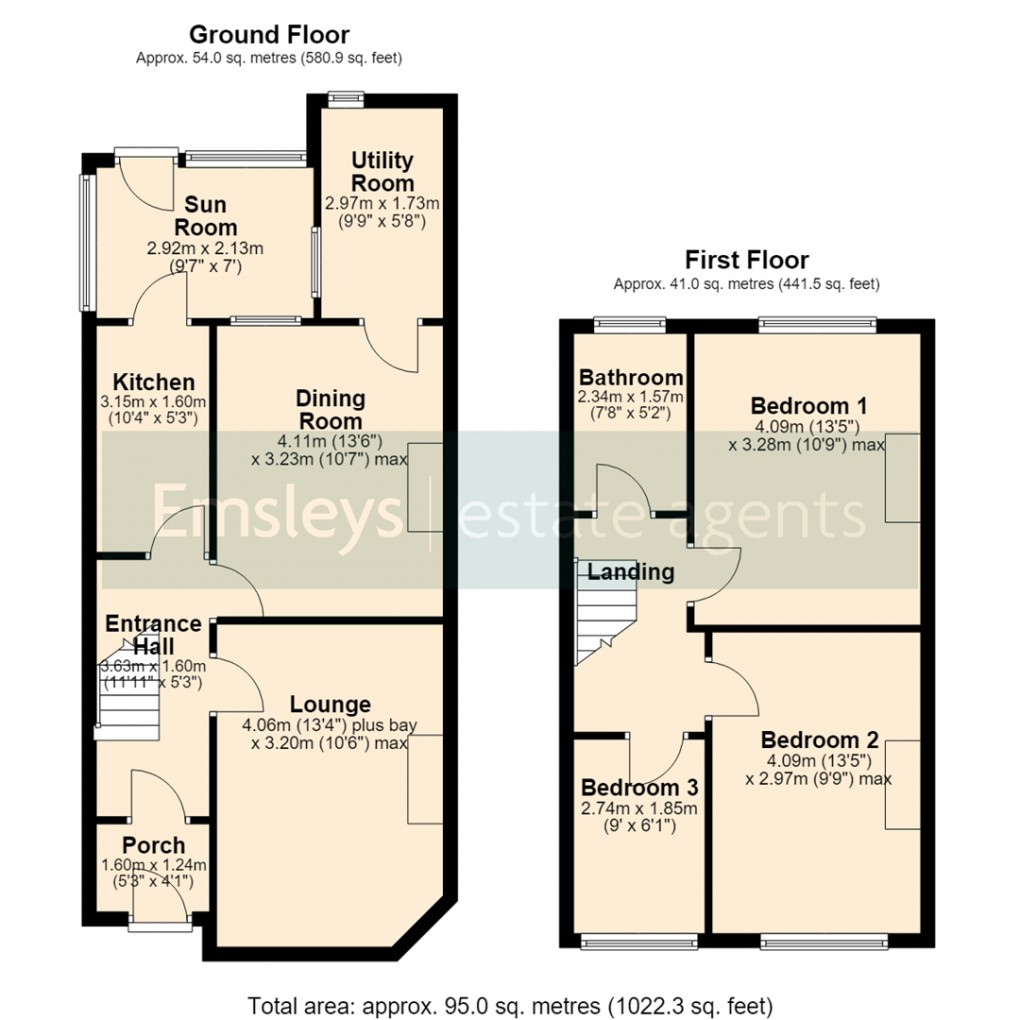 Floorplan for Marshall Avenue, Crossgates, Leeds