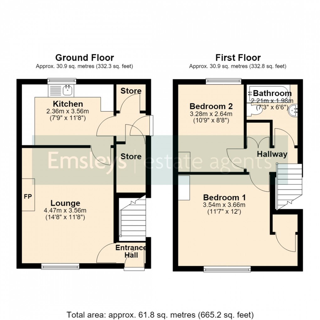 Floorplan for Rookwood Crescent, Leeds