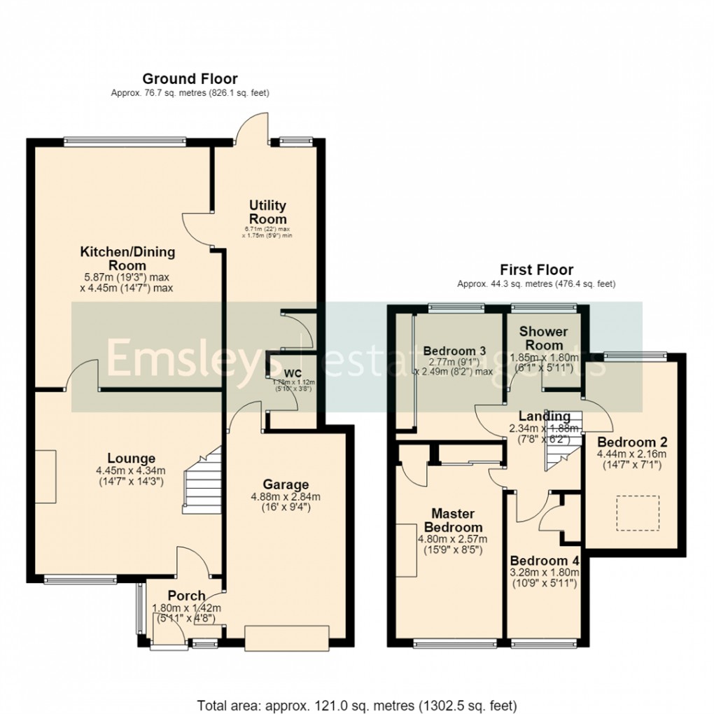 Floorplan for Hillside, Garforth Leeds