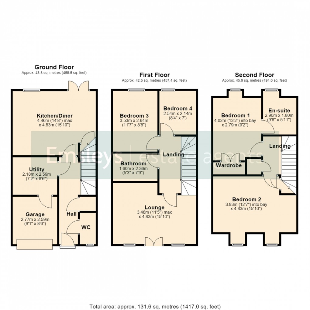 Floorplan for Bridge Close, Church Fenton, Tadcaster