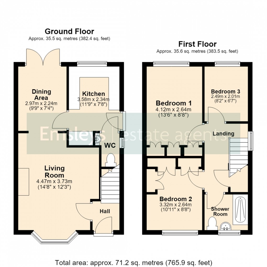 Floorplan for Hopefield Way, Rothwell, Leeds